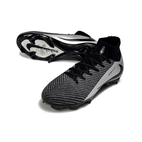 Nike Air Zoom Mercurial Superfly 10 Elite Black and Silver FG