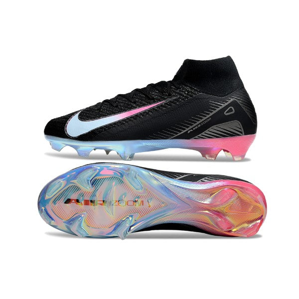 Nike Air Zoom Mercurial Superfly 10 Elite Black Blue and Pink FG