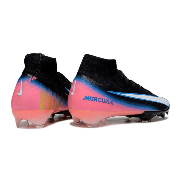 Nike Air Zoom Mercurial Superfly 10 Elite Black Pink and Blue FG