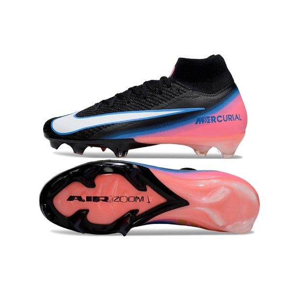 Nike Air Zoom Mercurial Superfly 10 Elite Black Pink and Blue FG