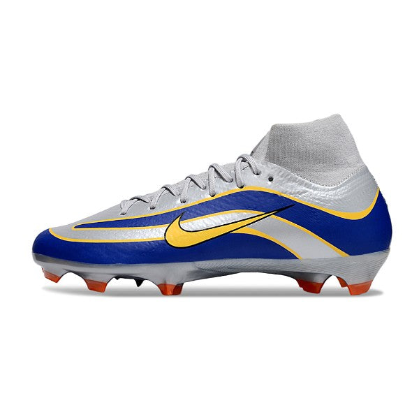 Nike Air Zoom Mercurial Superfly 10 Elite Gray and Blue FG