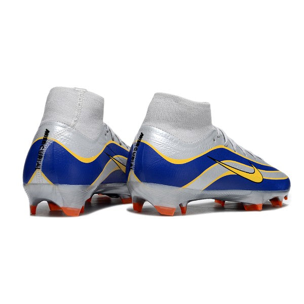 Nike Air Zoom Mercurial Superfly 10 Elite Gray and Blue FG