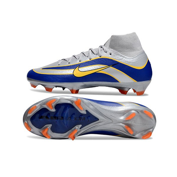 Nike Air Zoom Mercurial Superfly 10 Elite Gray and Blue FG