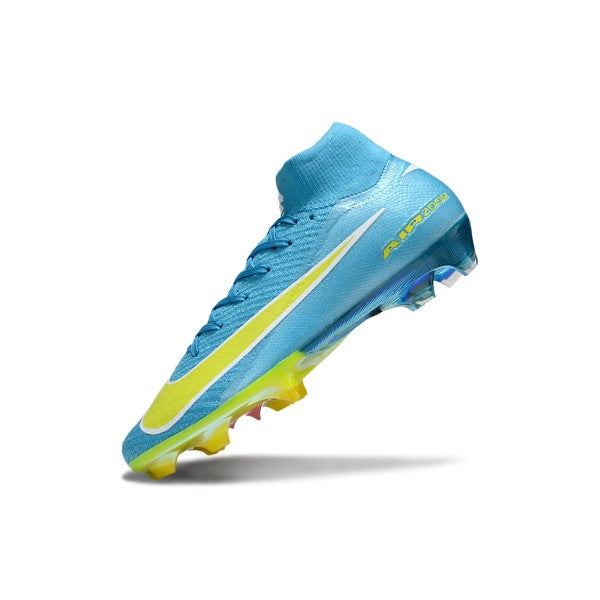 Nike Air Zoom Mercurial Superfly 10 Elite Light Blue and Yellow FG