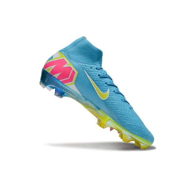 Nike Air Zoom Mercurial Superfly 10 Elite Light Blue and Yellow FG