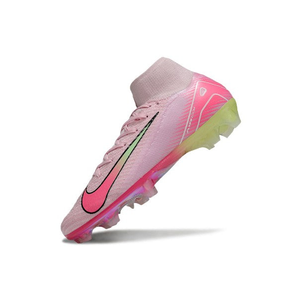 Nike Air Zoom Mercurial Superfly 10 Elite Pink and Light Green FG
