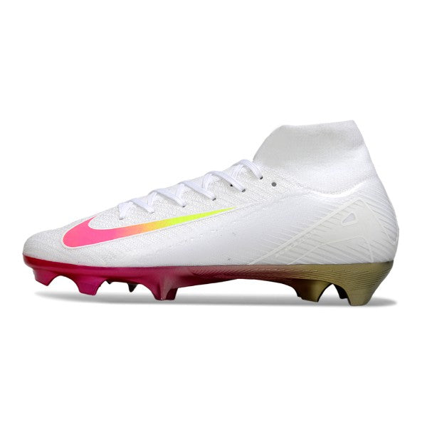 Nike Air Zoom Mercurial Superfly 10 Elite White and Pink FG