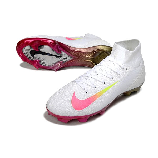 Nike Air Zoom Mercurial Superfly 10 Elite White and Pink FG