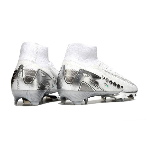 Nike Air Zoom Mercurial Superfly 10 Elite White and Silver FG