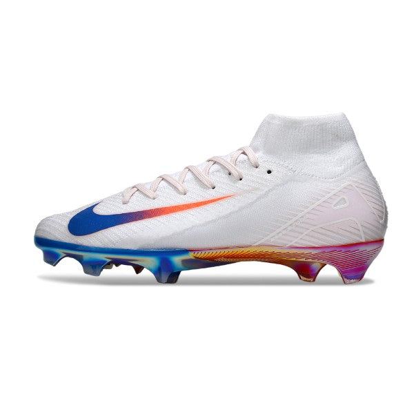Nike Air Zoom Mercurial Superfly 10 Elite White Blue and Red FG