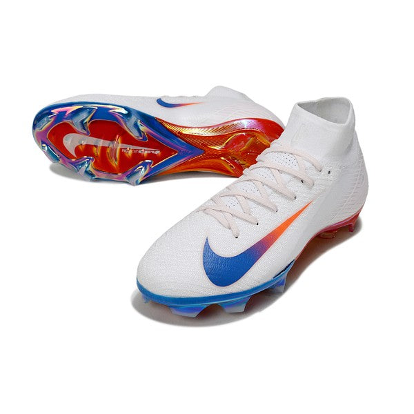 Nike Air Zoom Mercurial Superfly 10 Elite White Blue and Red FG