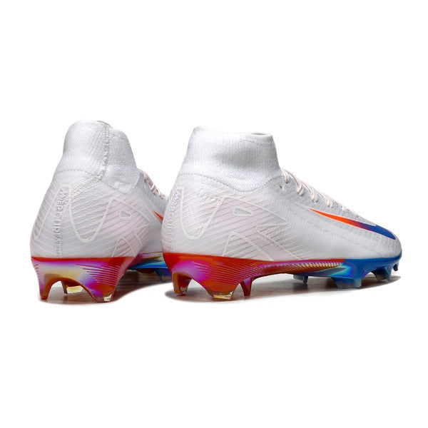 Nike Air Zoom Mercurial Superfly 10 Elite White Blue and Red FG