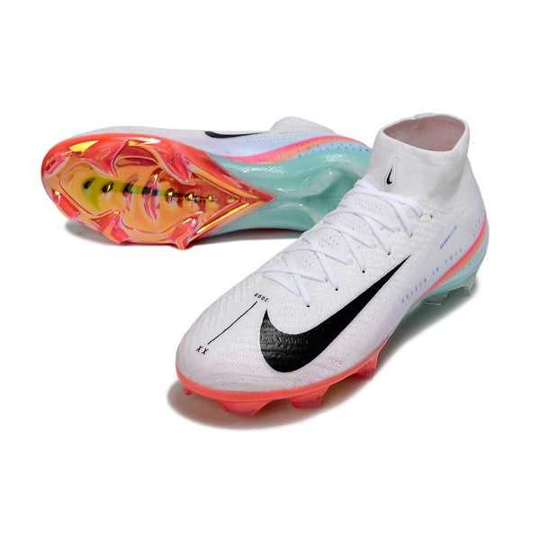 Nike Air Zoom Mercurial Superfly 10 Elite White Pink and Light Blue FG