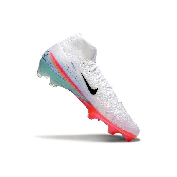 Nike Air Zoom Mercurial Superfly 10 Elite White Pink and Light Blue FG