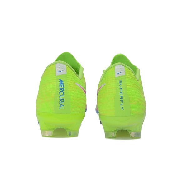 Nike Air Zoom Mercurial Superfly 11 Elite Fluorescent Green, Blue and Pink Firm Ground FG Kids Football Boot