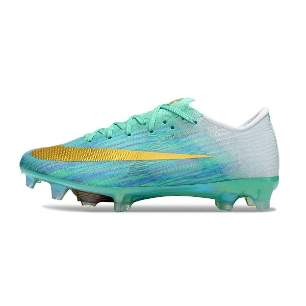 Nike Air Zoom Mercurial Superfly 11 Elite Light Blue and Golden Firm Ground FG Kids Football Boot