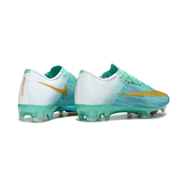 Nike Air Zoom Mercurial Superfly 11 Elite Light Blue and Golden Firm Ground FG Kids Football Boot