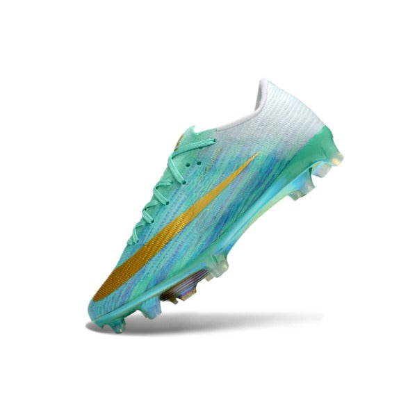 Nike Air Zoom Mercurial Superfly 11 Elite Light Blue and Golden Firm Ground FG Kids Football Boot