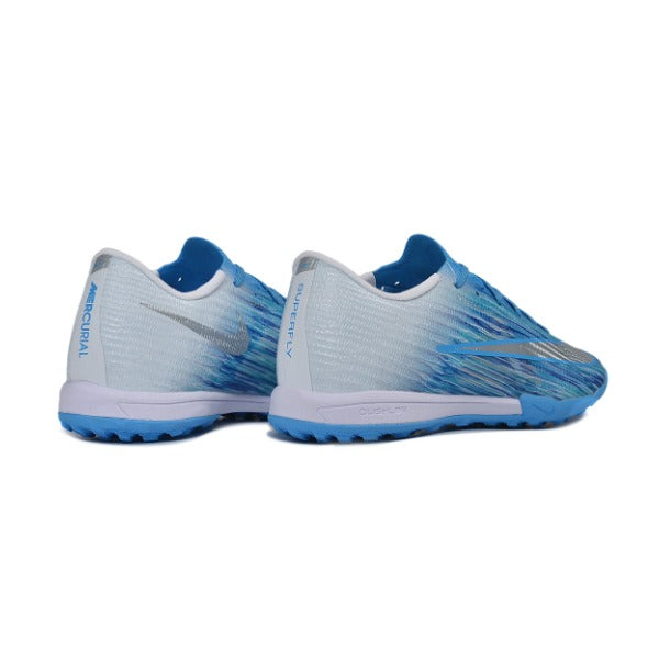 Nike Air Zoom Mercurial Superfly 11 Elite Light Blue and White Turf TF Kids Football Boot