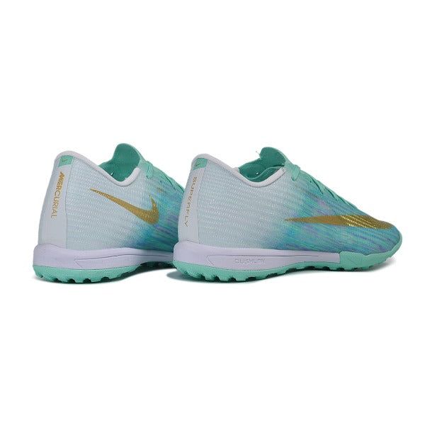 Nike Air Zoom Mercurial Superfly 11 Elite Light Green and White Turf TF Kids Football Boot