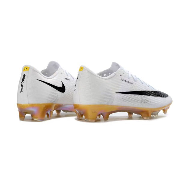 Nike Air Zoom Mercurial Superfly 11 Elite White and Golden Firm Ground FG Kids Football Boot