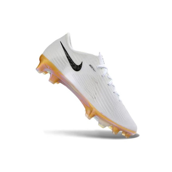 Nike Air Zoom Mercurial Superfly 11 Elite White and Golden Firm Ground FG Kids Football Boot