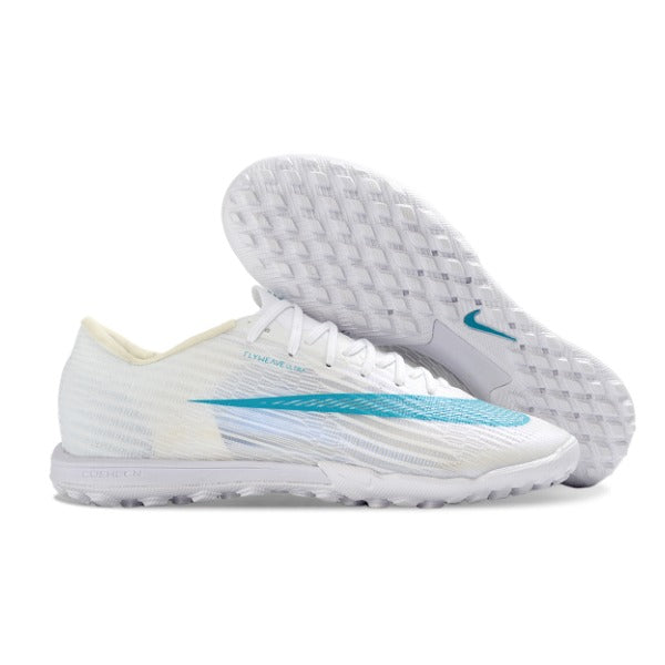 Nike Air Zoom Mercurial Superfly 11 Elite White and Light Blue Turf TF Kids Football Boot