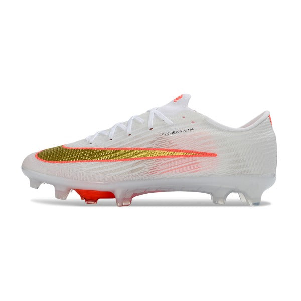 Nike Air Zoom Mercurial Superfly 11 Elite White, Orange and Golden Firm Ground FG Kids Football Boot