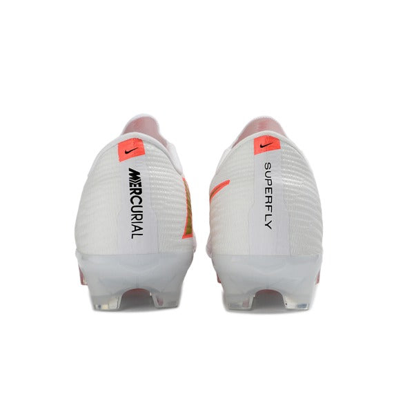 Nike Air Zoom Mercurial Superfly 11 Elite White, Orange and Golden Firm Ground FG Kids Football Boot