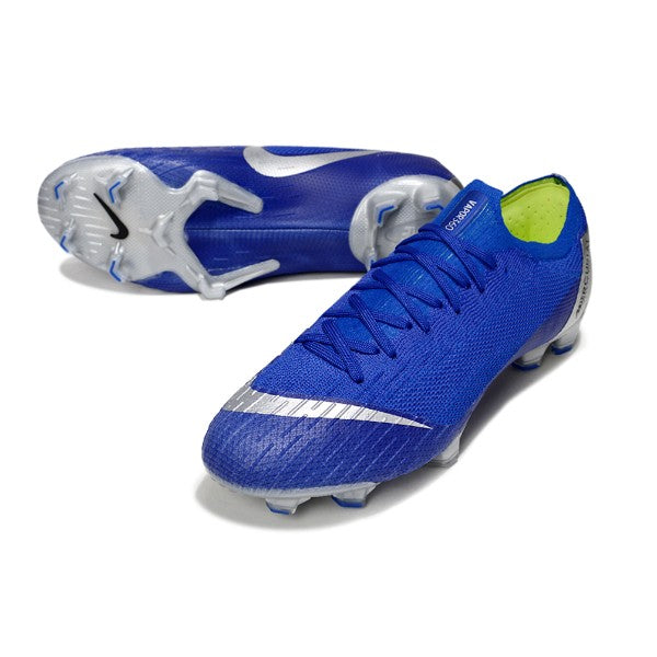 Nike Air Zoom Mercurial Vapor 12 Elite Blue and Silver FG
