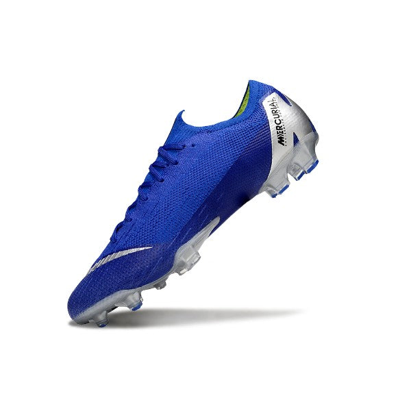 Nike Air Zoom Mercurial Vapor 12 Elite Blue and Silver FG