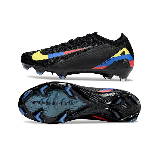 Nike Air Zoom Mercurial Vapor 16 Elite Black Yellow Blue and Red FG