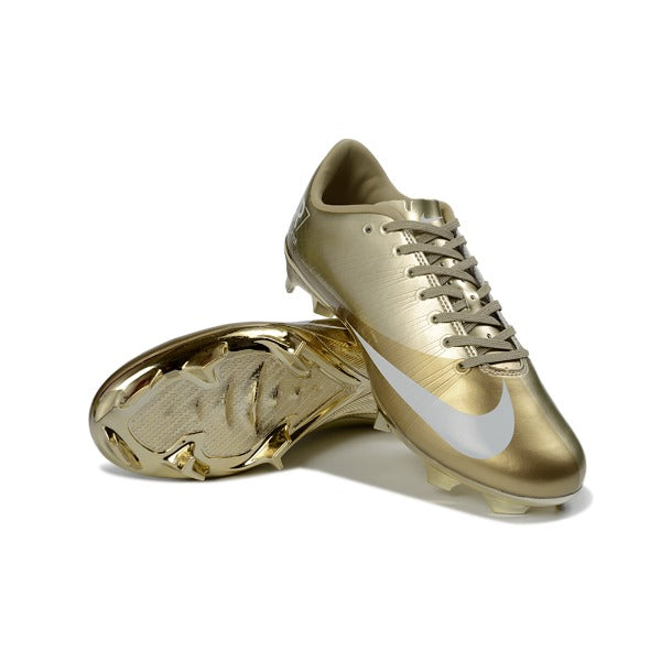 Nike Air Zoom Mercurial Vapor 16 Elite CR7 Golden Firm Ground FG Kids Football Boot