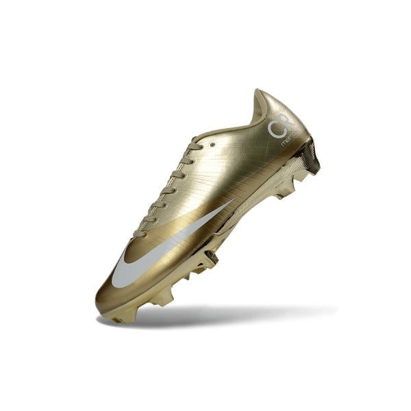 Nike Air Zoom Mercurial Vapor 16 Elite CR7 Golden Firm Ground FG Kids Football Boot