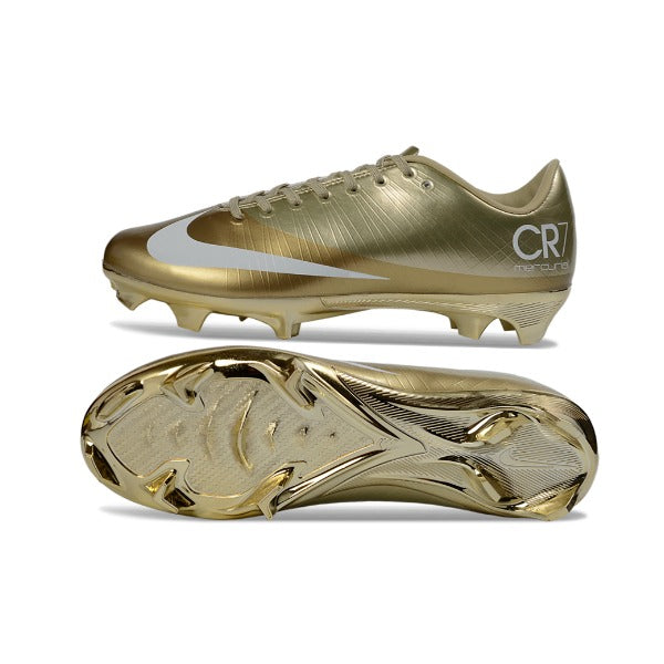 Nike Air Zoom Mercurial Vapor 16 Elite CR7 Golden Firm Ground FG Kids Football Boot