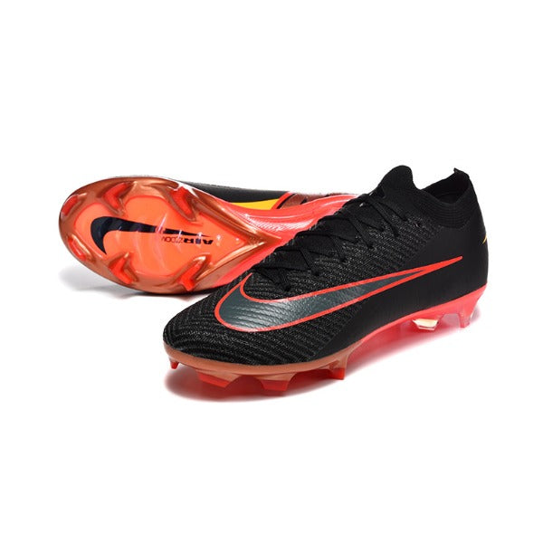 Nike Air Zoom Mercurial Vapor 16 Elite Kids Black and Red Ground AG Football Boot