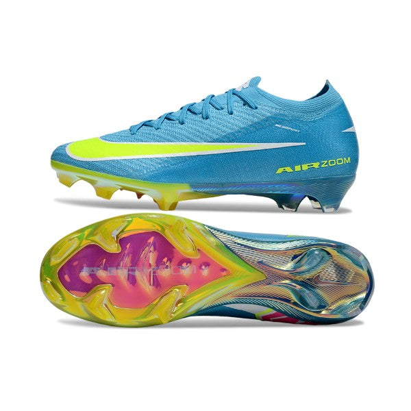 Nike Air Zoom Mercurial Vapor 16 Elite Light Blue and Yellow FG