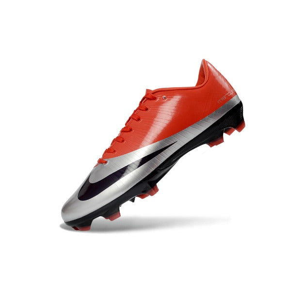 Nike Air Zoom Mercurial Vapor 16 Elite Red and Silver  Firm Ground FG Kids Football Boot
