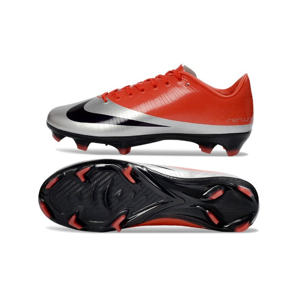 Nike Air Zoom Mercurial Vapor 16 Elite Red and Silver  Firm Ground FG Kids Football Boot