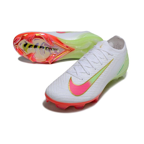Nike Air Zoom Mercurial Vapor 16 Elite White Pink and Green FG