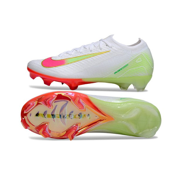 Nike Air Zoom Mercurial Vapor 16 Elite White Pink and Green FG