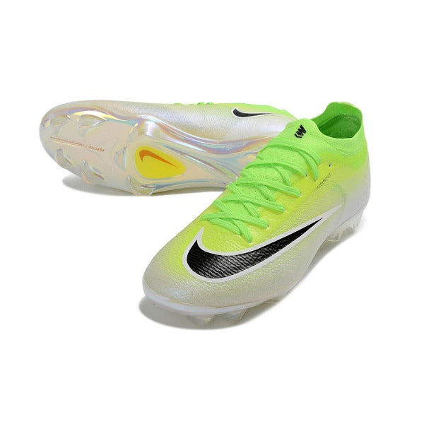 Nike Air Zoom Mercurial Vapor 17 Elite Light Green, Black and White Firm Ground FG Football Boot