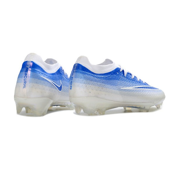 Nike Air Zoom Mercurial Vapor 17 Elite White and Blue Firm Ground FG Football Boot
