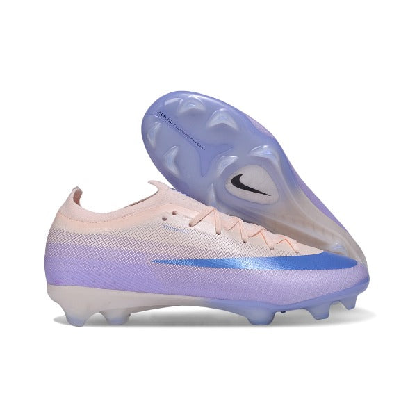 Nike Air Zoom Mercurial Vapor 17 Elite Beige and Purple Firm Ground FG Kids Football Boot
