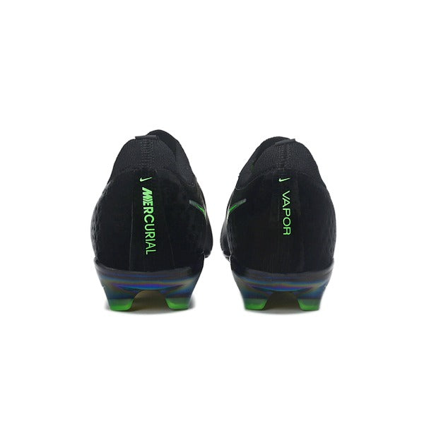 Nike Air Zoom Mercurial Vapor 17 Elite Black and Green Firm Ground FG Kids Football Boot