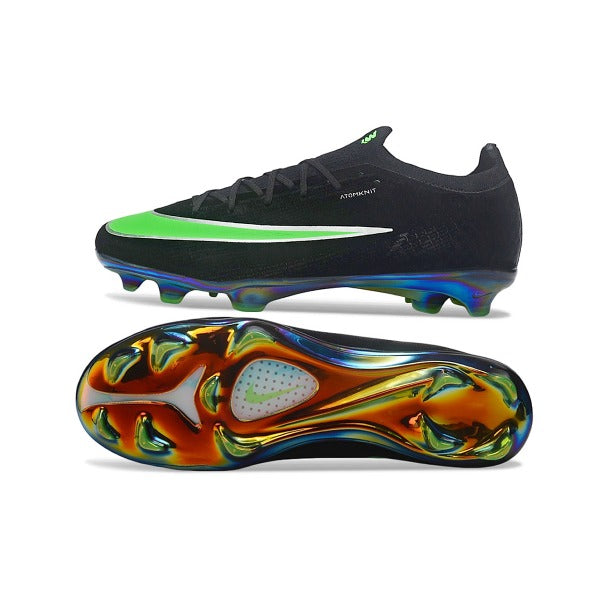 Nike Air Zoom Mercurial Vapor 17 Elite Black and Green Firm Ground FG Kids Football Boot