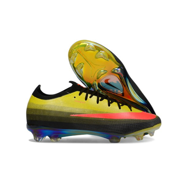 Nike Air Zoom Mercurial Vapor 17 Elite Black and Yellow Firm Ground FG Kids Football Boot