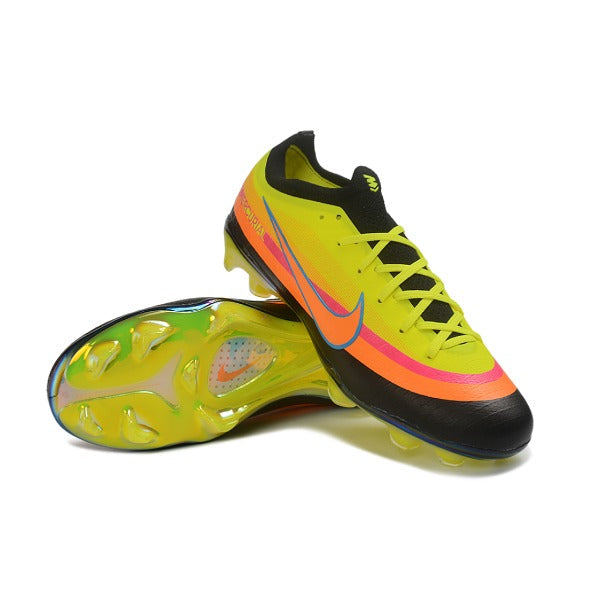Nike Air Zoom Mercurial Vapor 17 Elite Black and Yellow Firm Ground FG Kids Football Boot