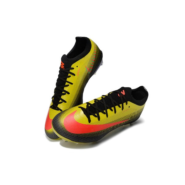 Nike Air Zoom Mercurial Vapor 17 Elite Black and Yellow Firm Ground FG Kids Football Boot