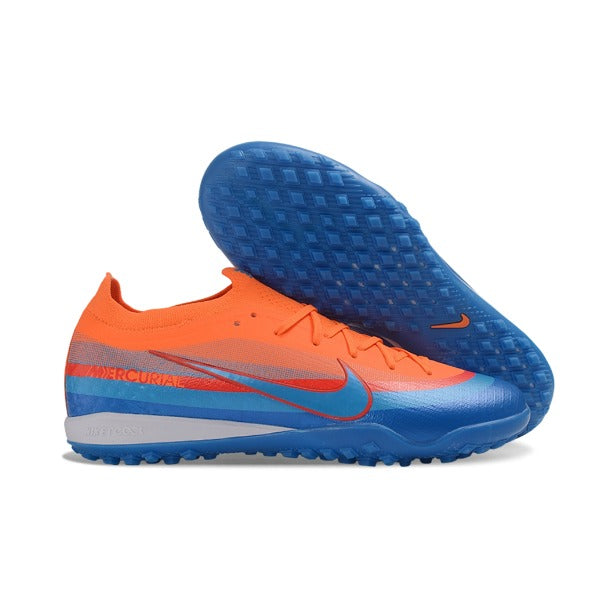 Nike Air Zoom Mercurial Vapor 17 Elite Blue and Orange Turf TF Kids Football Boot